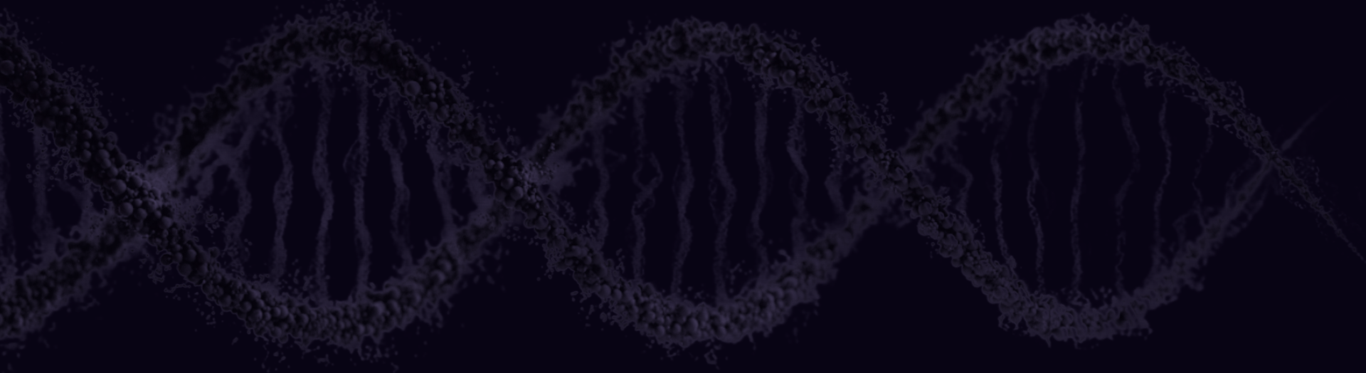 Abstract representation of a DNA double helix, featuring a dark background with light strands illustrating the twisted structure of the molecule.
